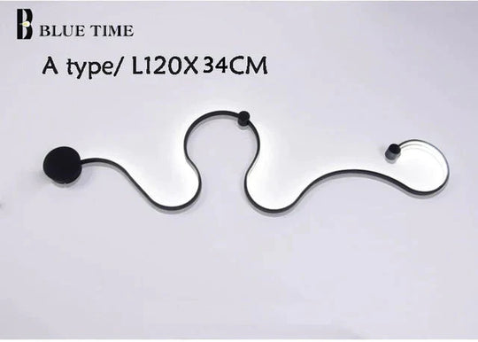 Simple Modern Led Ceiling Light Black&amp;White Body Lustres Led Lamp Living Room Bedroom Beside Room