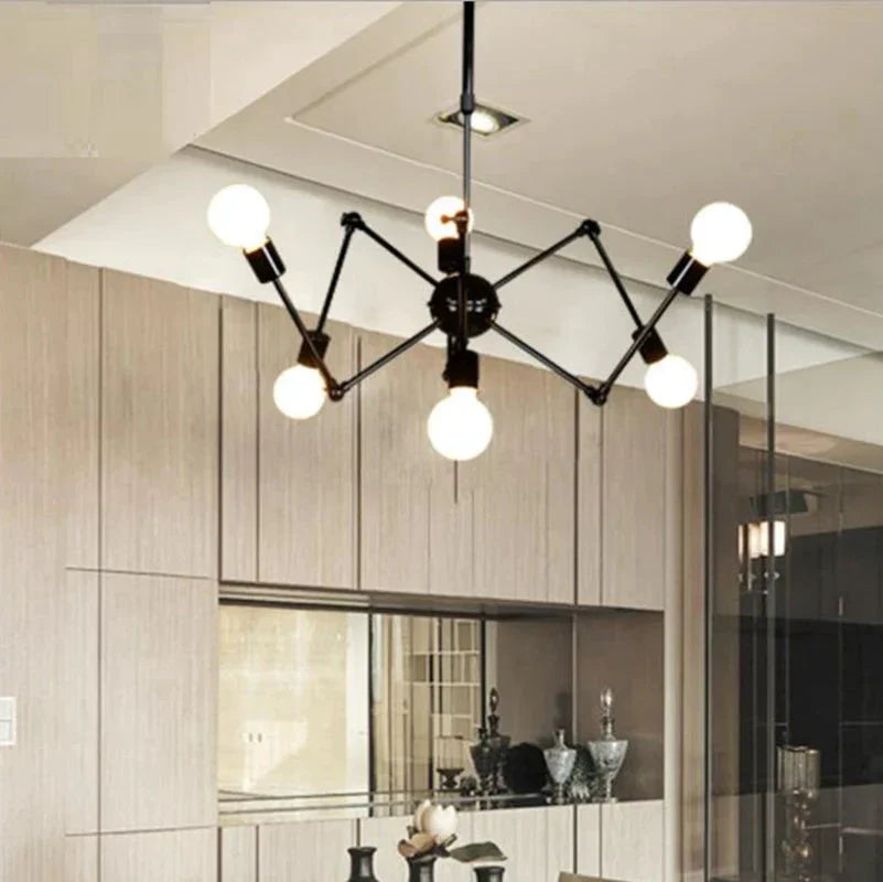 Pendant Lights Industrial Hanging Spider Lamp Modern Lighting Adjustable Loft Light For Living Room