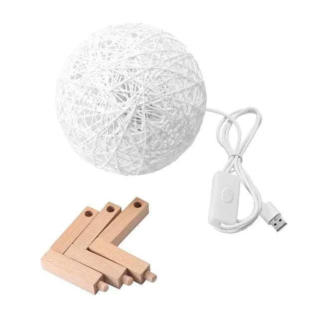 Projection Lamp Romantic Star Night Light Rattan Ball Table Usb Charging Sepak Takraw For Home
