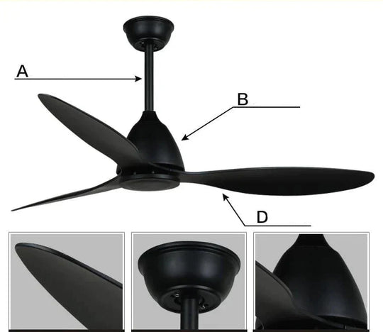 Nordic Pendant Fan Luxury Restaurant Home American - Style Simple Household Without Llight 52 Inch