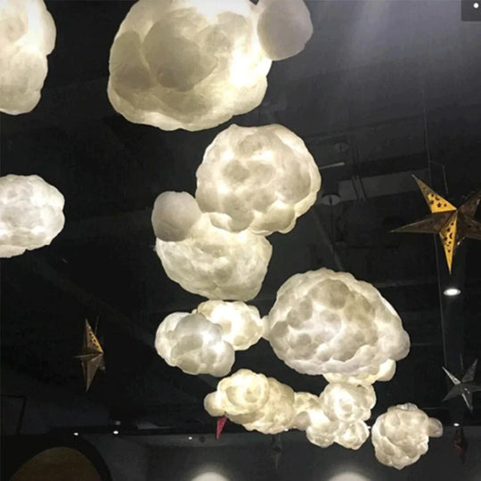 Nordic Clouds Pendant Lights Silk Lamp Dark Hanglamp Personality Decorate Hanging Light For Hotel