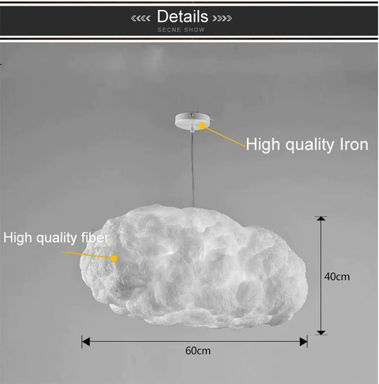 Nordic Clouds Pendant Lights Silk Lamp Dark Hanglamp Personality Decorate Hanging Light For Hotel