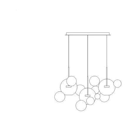 Led Nordic Iron Glass Mickey Gradual Blue Lamp Light.pendant Lights.pendant Lamp.pendant Light For
