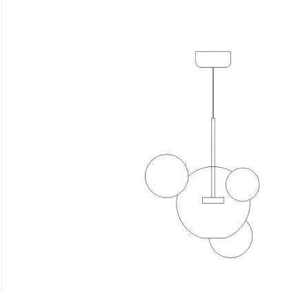 Led Nordic Iron Glass Mickey Gradual Blue Lamp Light.pendant Lights.pendant Lamp.pendant Light For