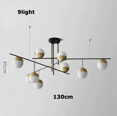Led E27 Postmodern Iron Glass Gold Black White Luminaire Lampen Pendant Lights.led Light.pendant