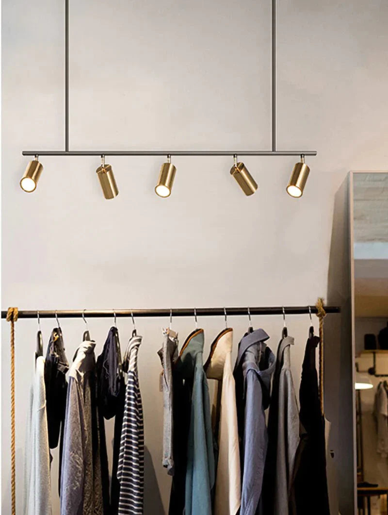 Europe Nordic Copper Brass Pendant Lights Modern Lamp Bedroom Dinning Bar Hanglamp Golden Spotlight