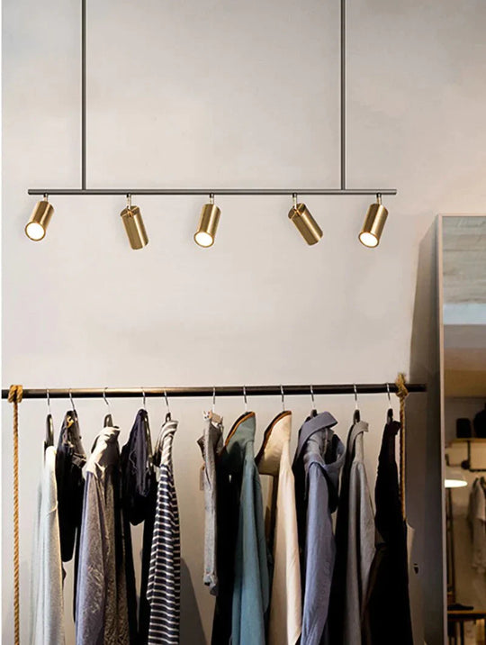 Europe Nordic Copper Brass Pendant Lights Modern Lamp Bedroom Dinning Bar Hanglamp Golden Spotlight