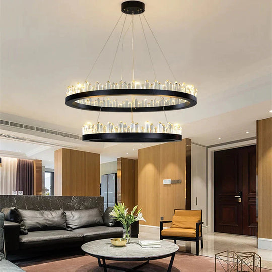 Modern Chandelier Lustre Led Living Room Crystal Lamp Hotel Villa Exhibition Hall Art Decoration
