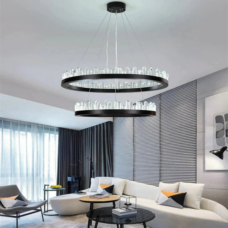 Modern Chandelier Lustre Led Living Room Crystal Lamp Hotel Villa Exhibition Hall Art Decoration