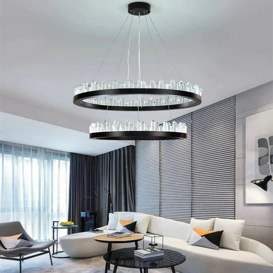 Modern Chandelier Lustre Led Living Room Crystal Lamp Hotel Villa Exhibition Hall Art Decoration