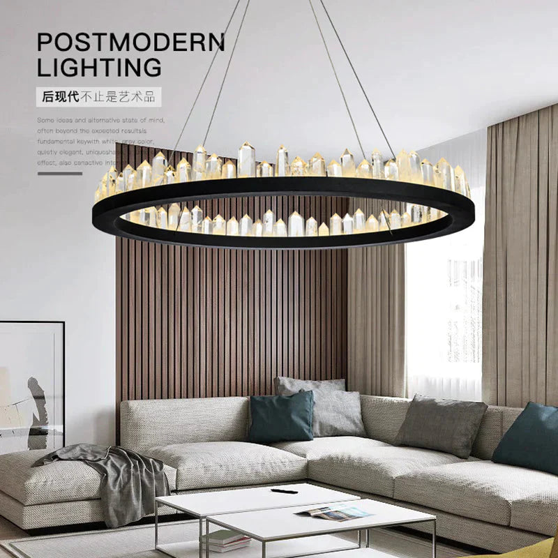 Modern Chandelier Lustre Led Living Room Crystal Lamp Hotel Villa Exhibition Hall Art Decoration