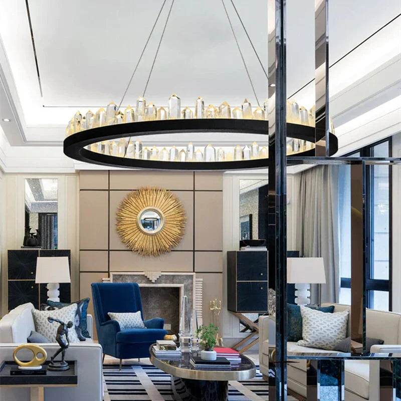 Modern Chandelier Lustre Led Living Room Crystal Lamp Hotel Villa Exhibition Hall Art Decoration