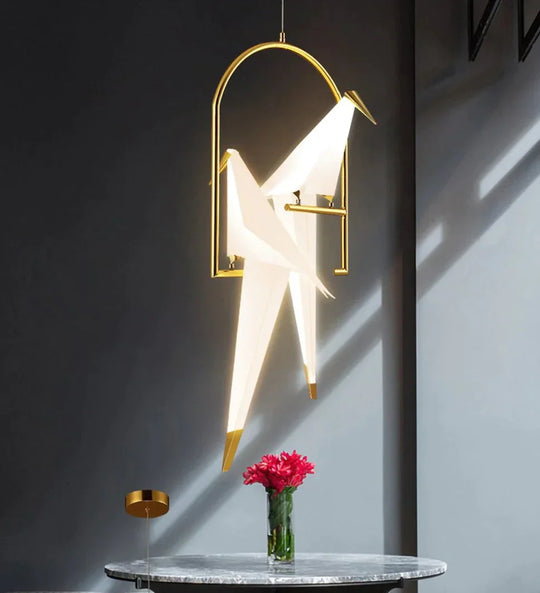 Nordic Perch Pendent Light Lamp Postmodern Creative Personality Bird Bedroom Bedside Balcony