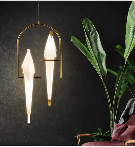 Nordic Perch Pendent Light Lamp Postmodern Creative Personality Bird Bedroom Bedside Balcony