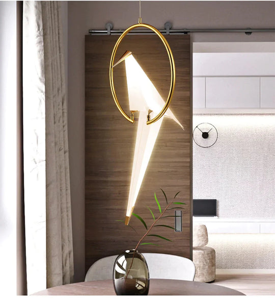 Nordic Perch Pendent Light Lamp Postmodern Creative Personality Bird Bedroom Bedside Balcony
