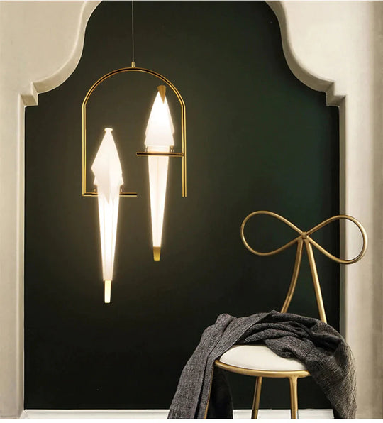 Nordic Perch Pendent Light Lamp Postmodern Creative Personality Bird Bedroom Bedside Balcony