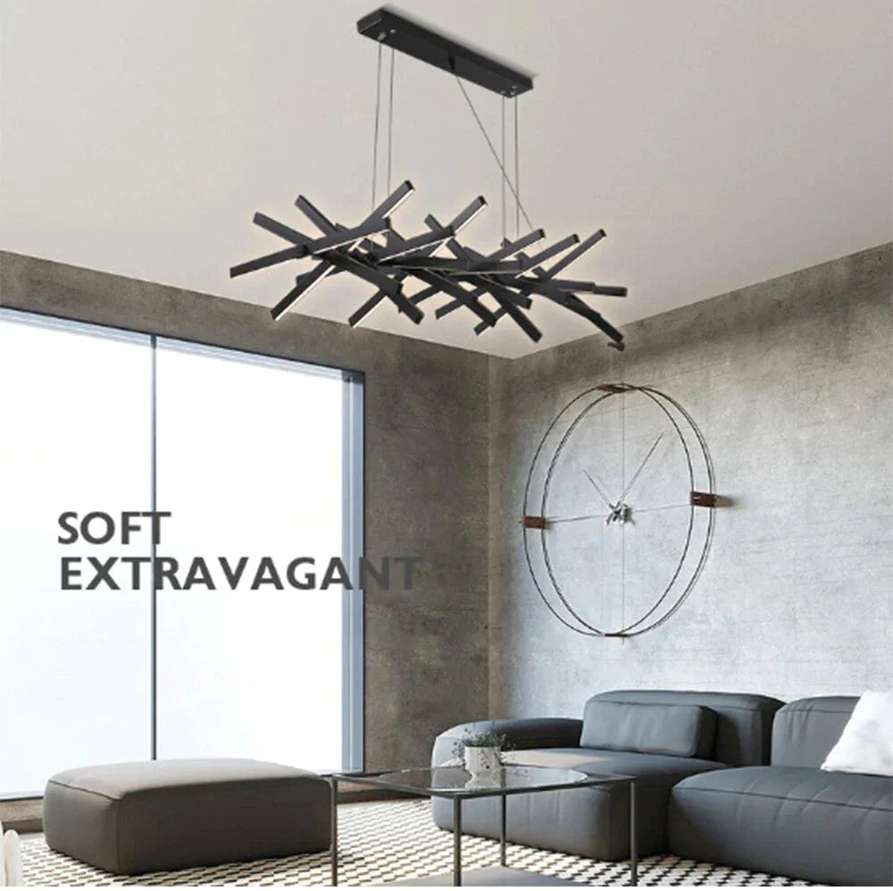 Creative Pendant Light Modern Fishbone Hanging Lamp For Bedroom Restaurant Office Minimalist
