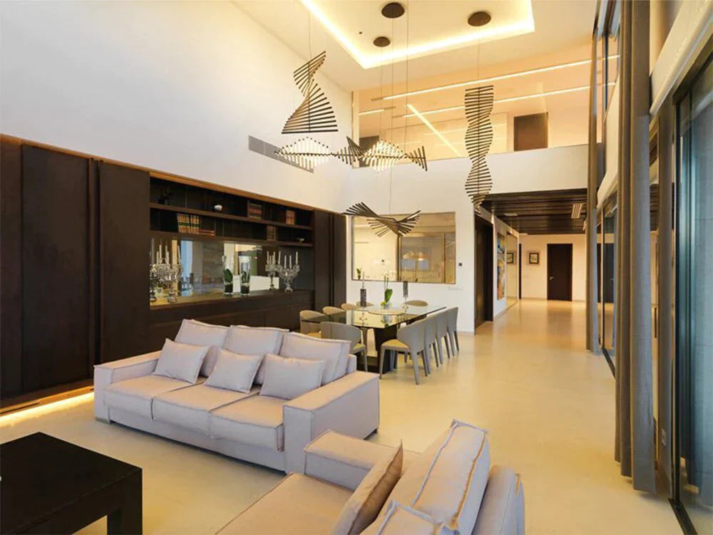 Creative Pendant Light Modern Fishbone Hanging Lamp For Bedroom Restaurant Office Minimalist