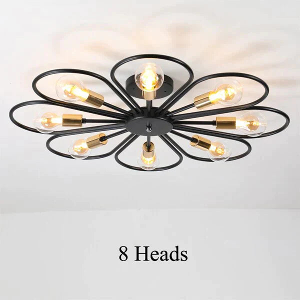 Vintage Industrial Rustic Flush Mount Ceiling Light Metal Lamp Fixture American - Style Village