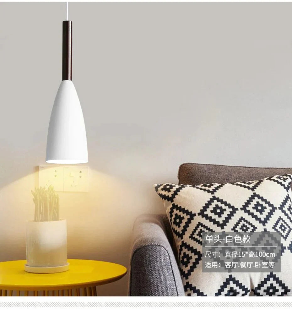 Nordic Simple Pendant Light E27 Led Modern Led Hanging Lamp For Bedroom Living Room Lobby