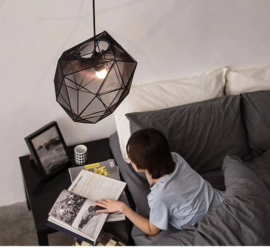 Cloth Hanging Lamps Geometry Pendant Lights Minimalist Personality Creative Restaurant Bar Terrace