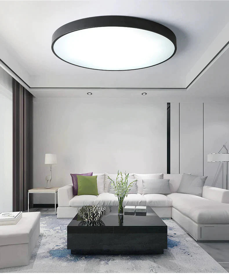 Metal Modern Led Ceiling Light Black&amp;White Simple Chandelier Lamp For Living Room Bedroom Dining