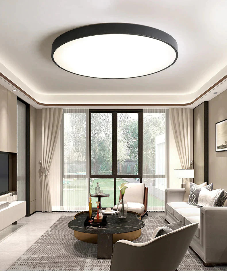 Metal Modern Led Ceiling Light Black&amp;White Simple Chandelier Lamp For Living Room Bedroom Dining