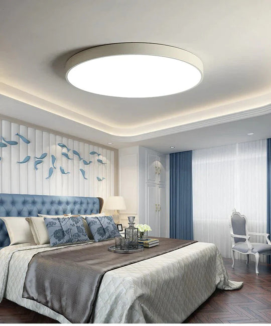 Metal Modern Led Ceiling Light Black&amp;White Simple Chandelier Lamp For Living Room Bedroom Dining