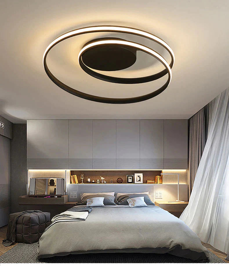 New Modern Ceiling Light For Living Room Bedroom Dining White&amp;Black Aluminum Alloy Lamp Fixtures