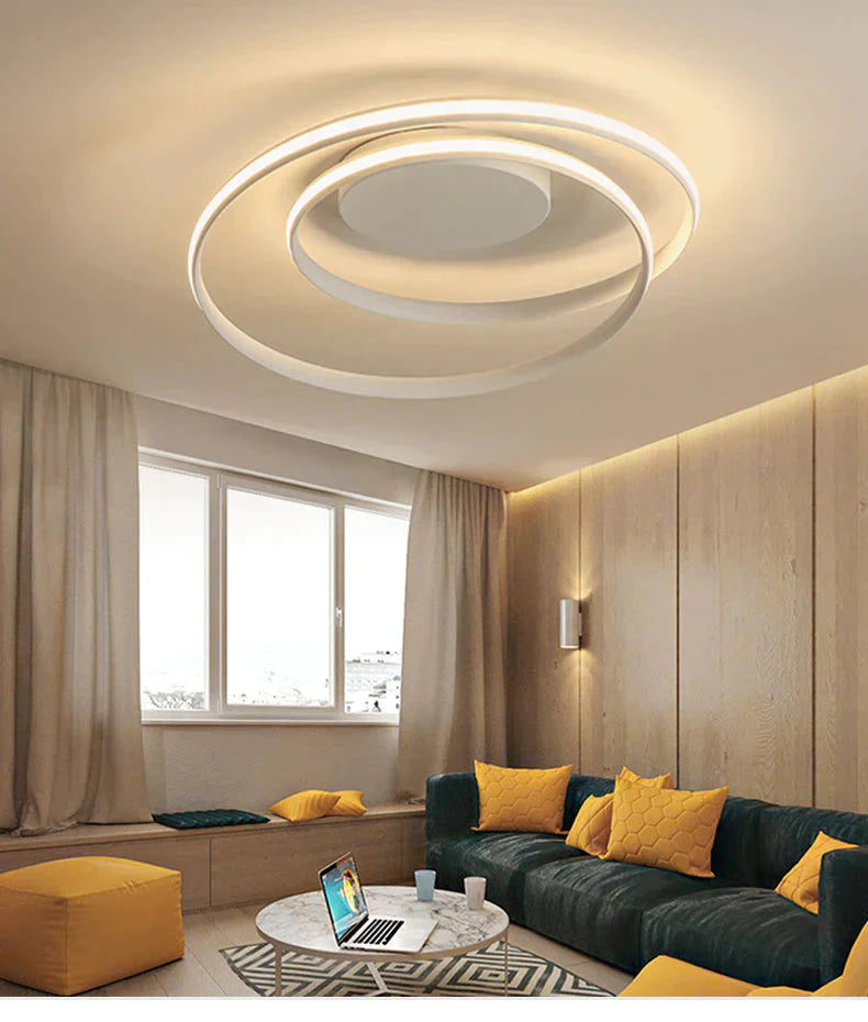 New Modern Ceiling Light For Living Room Bedroom Dining White&amp;Black Aluminum Alloy Lamp Fixtures