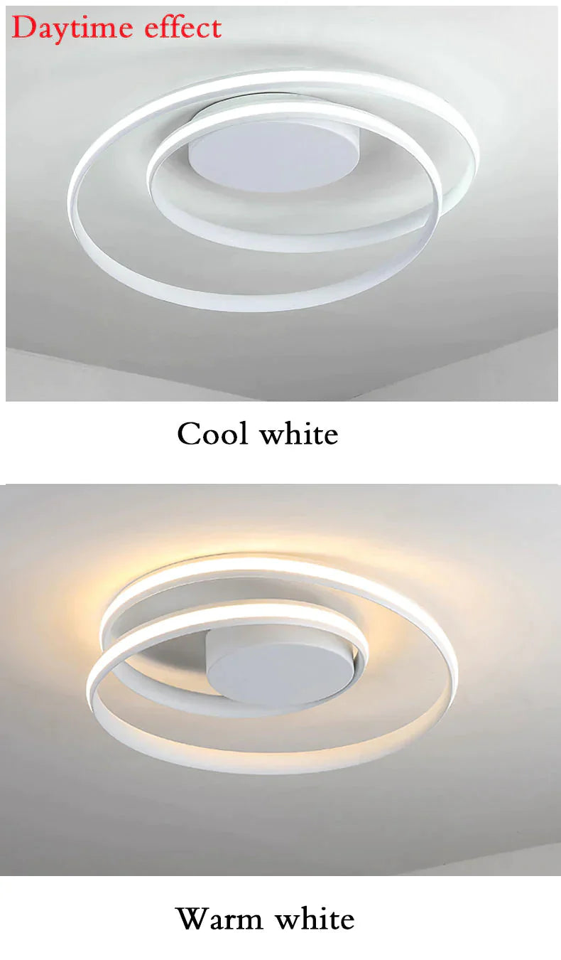 New Modern Ceiling Light For Living Room Bedroom Dining White&amp;Black Aluminum Alloy Lamp Fixtures