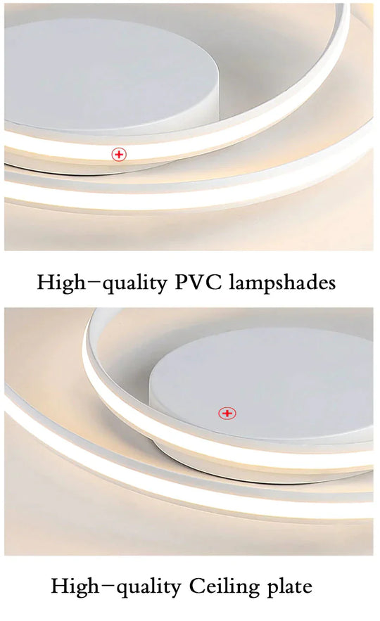 New Modern Ceiling Light For Living Room Bedroom Dining White&amp;Black Aluminum Alloy Lamp Fixtures