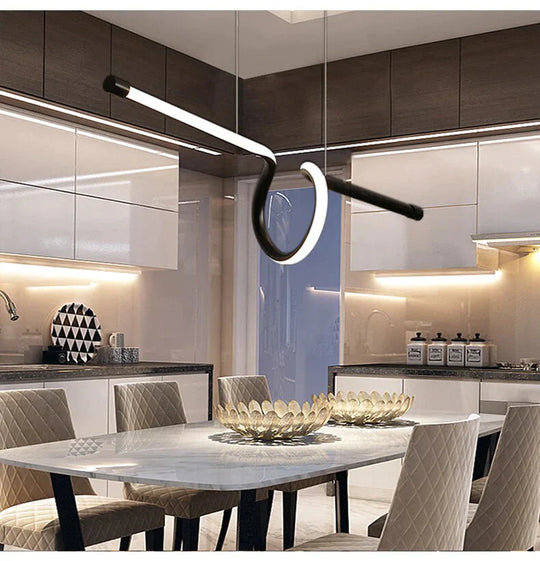 Blue Time Led Pendant Light For Home Modern Ceiling Lamp Dining Room Kitchen Living Hanging