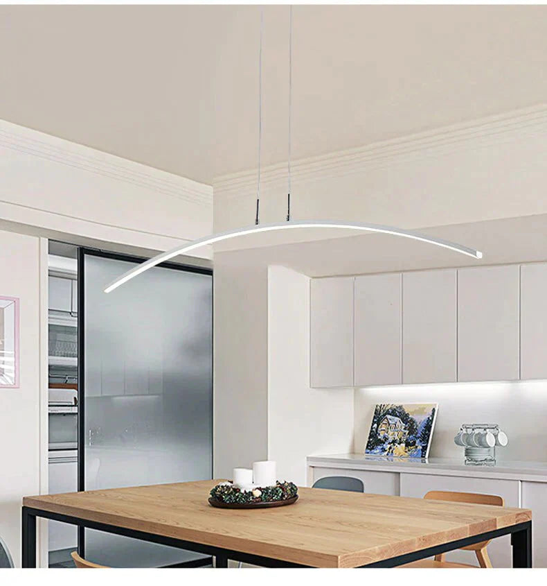 120Cm Black&amp;White Modern Led Pendant Light For Dining Room Kitchen Living Luminaires Home Ceiling