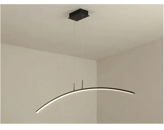 120Cm Black&amp;White Modern Led Pendant Light For Dining Room Kitchen Living Luminaires Home Ceiling