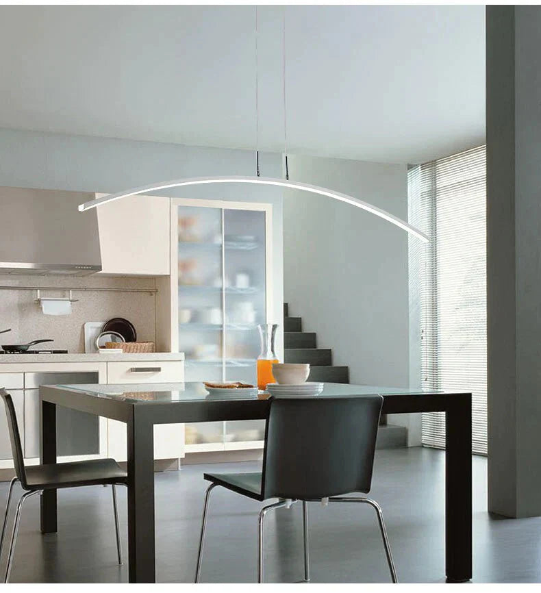 120Cm Black&amp;White Modern Led Pendant Light For Dining Room Kitchen Living Luminaires Home Ceiling