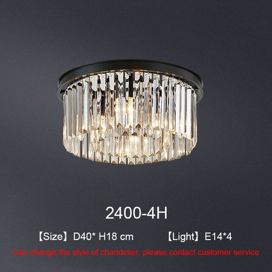 Modern Crystal Pendant Lights Industrial Retro Home Lamp For Living Room Kids Bedroom Dining Table