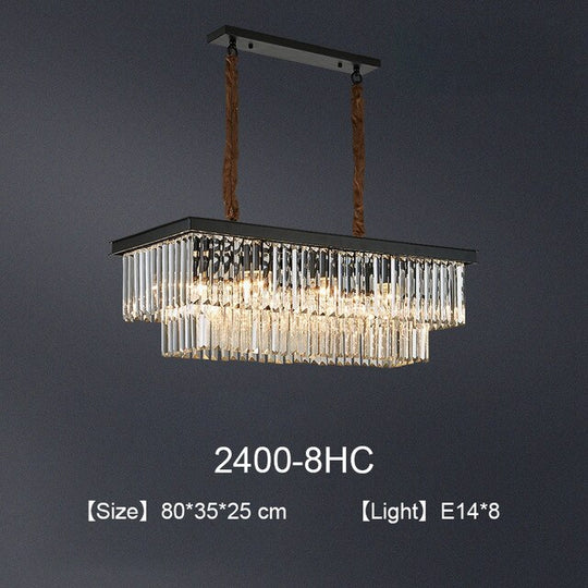 Modern Crystal Pendant Lights Industrial Retro Home Lamp For Living Room Kids Bedroom Dining Table