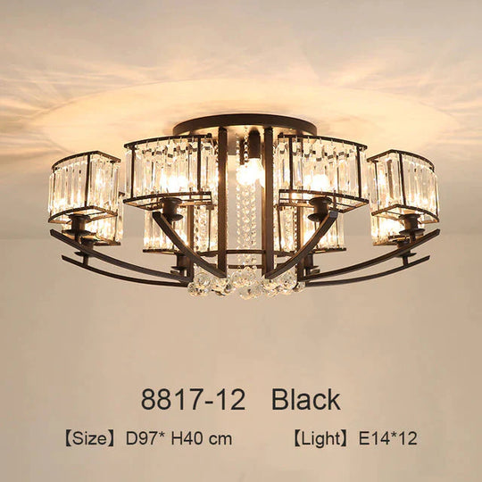 Nordic Crystal Pendant Lights Gold Led Fixture For Living Room Kitchen Dining Table Modern