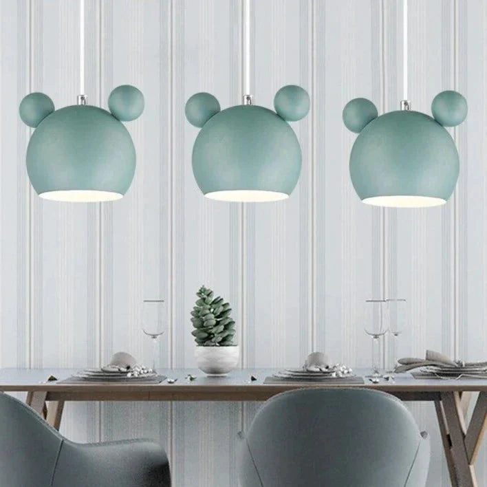 Pendant Lights Nordic Macaron Wrought Iron Personality Cute Lighting Cartoon Corridor Bedroom