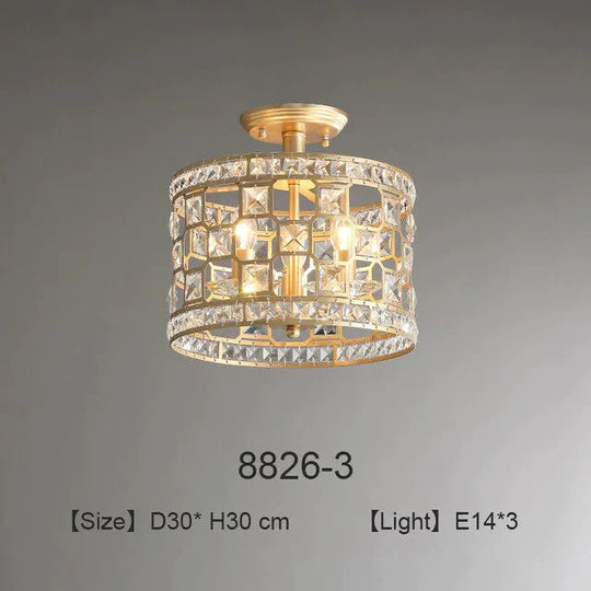 Nordic Led Pendant Lights Crystal Art Deco Round Gold Lamp For Kids Room Living Modern Retro