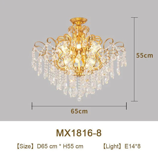 Nordic Pendant Lights Gold Crystal Lamp For Living Room Kitchen Dining Table Kids Modern Led