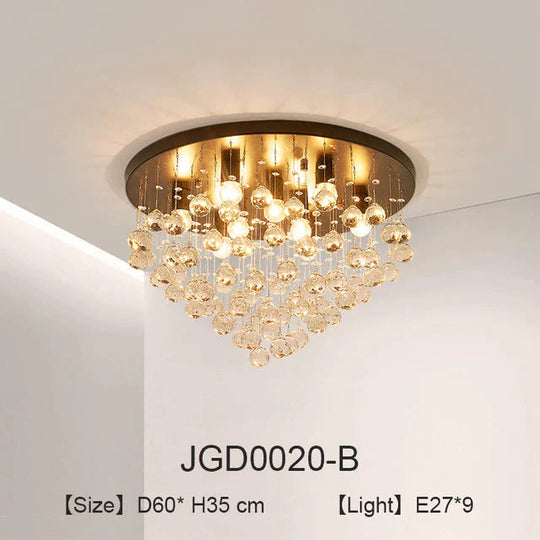 Creative Crystal Pendant Lights Bedroom Lamp Fixture For Living Room Kitchen Dining Nordic