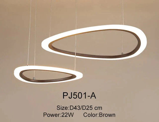 Nordic Led Pendant Lights Art Rings Hanging Lamp For Kitchen Living Room Bedroom Cafe Bar Stair