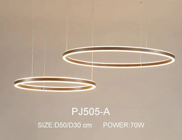 Nordic Led Pendant Lights Art Free Combination Rings Cord Lamp For Living Room Kitchen Cafe Bedroom