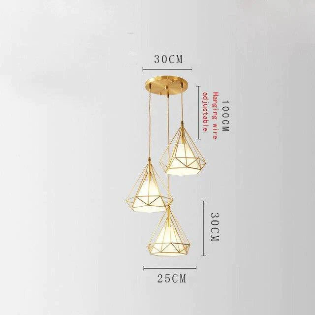 Retro Loft Industrial Led Pendant Lights Copper Hanging For Kitchen Living Room Bedroom Aisle