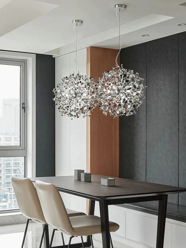 Pendant Light Stainless Steel Shade Dining Room Led Lamps Foyer Modern Golden Lighting Restaurant