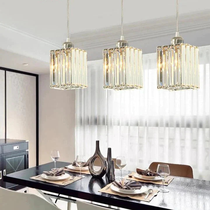 Vintage Led Crystal Pendant Lights For Kitchen Island Bar Coffee Dining Table Bedroom Nordic Loft