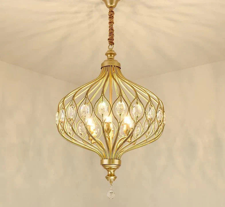 Nordic Crystal Pendant Lights Black Dining Table Lamp Hanging Light For Kitchen Living Room Bedroom