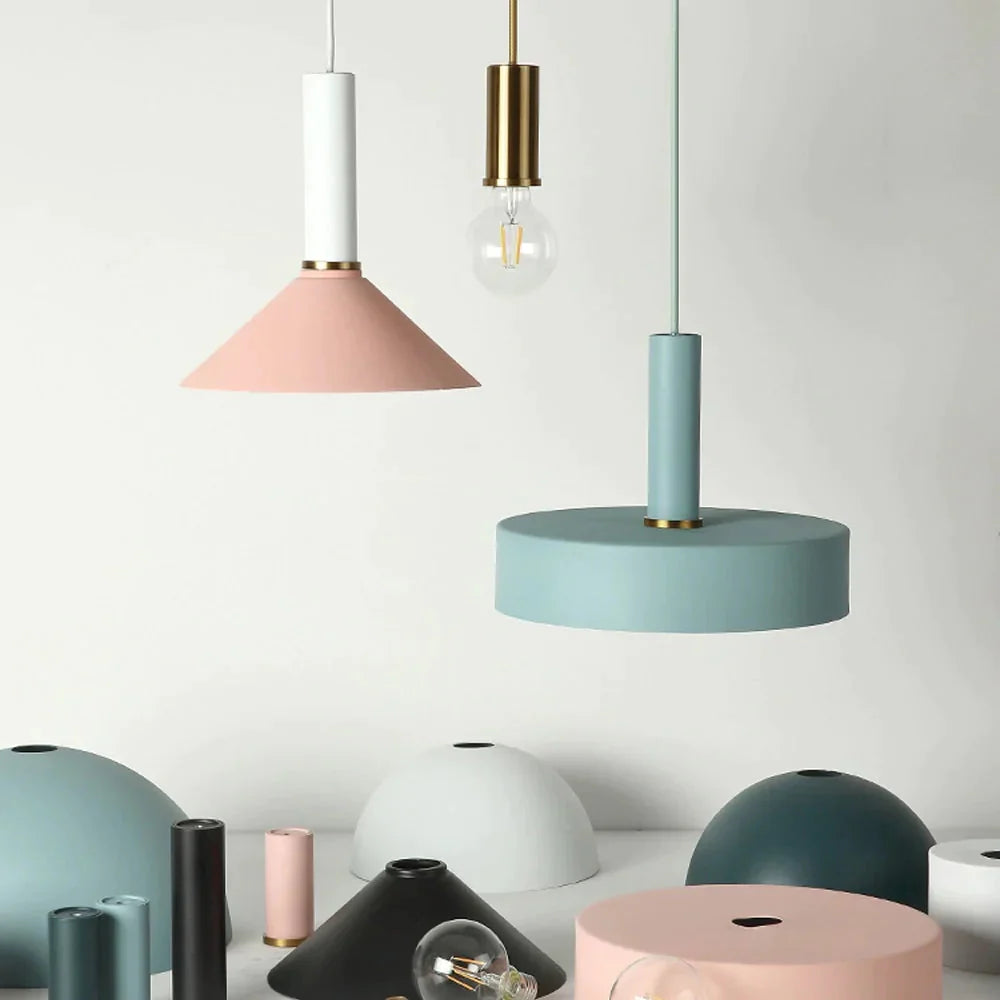 Modren Simple Pendant Lights Diy Nordic E27 Hanging Lamps Restaurant Bar Living Room Bedside